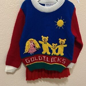 Vintage Goldilocks sweater with matching skirt